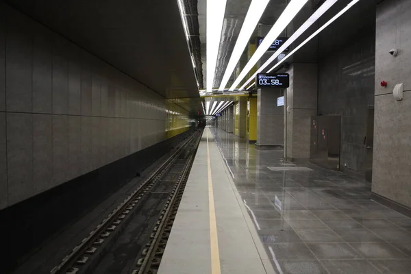 Moscow Metropolitain Nekrasovskaya Line Nizhegorodskaya Station Opened 2020 2020 — Stock Photo, Image