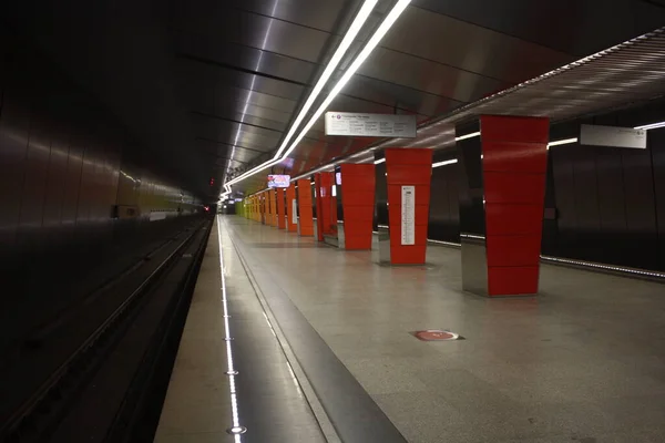 Moscow Metropolitain Tagansko Krasnopresnenskaya Line Zhulebino Station Inaugurado 2013 2019 — Fotografia de Stock