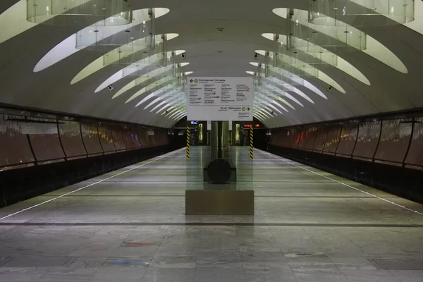 モスクワ大都市圏 リュブリンスカヤ線 ボリソヴォ駅 2011年3月3日にオープン2020年 — ストック写真