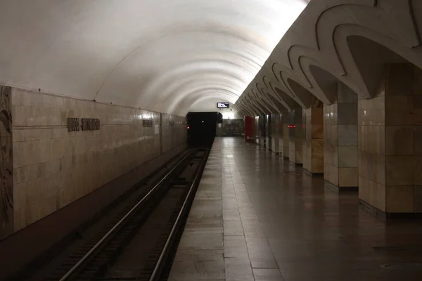 Moscú Metropolitano Kalininskaya Line Shosse Entuziastov Station Inaugurado 1979 2020 — Foto de Stock