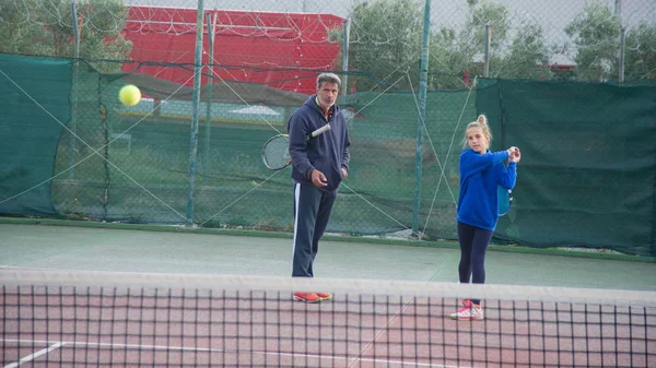 Tennis school outdoor — Stock Photo, Image