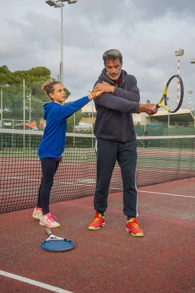 Tennisschule im Freien — Stockfoto