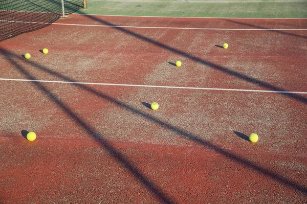 Gele tennisballen — Stockfoto
