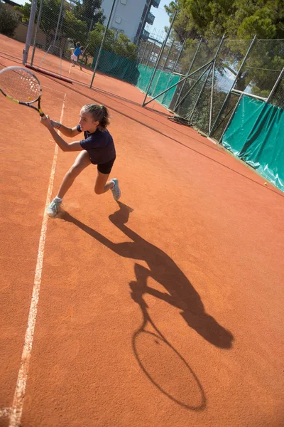 Tennisschool buiten — Stockfoto