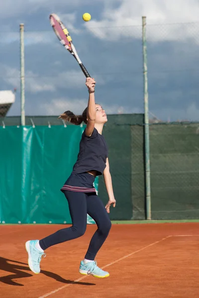 Tennisschool buiten — Stockfoto