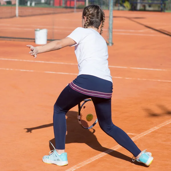 Tennisschool buiten — Stockfoto