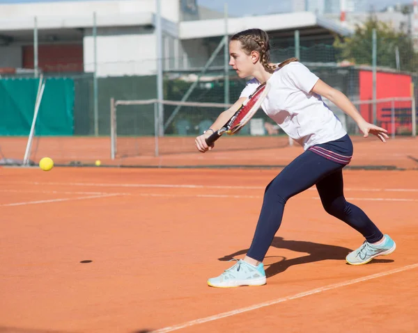 Tennis school outdoor — Stock Photo, Image