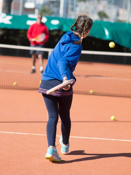 Tennisschool buiten — Stockfoto