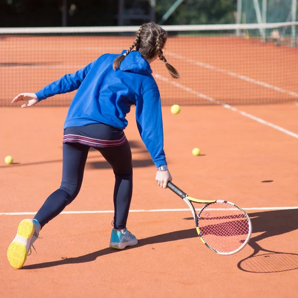 Tennisschool buiten — Stockfoto