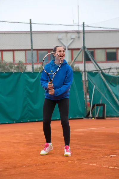 Tennisschool buiten — Stockfoto