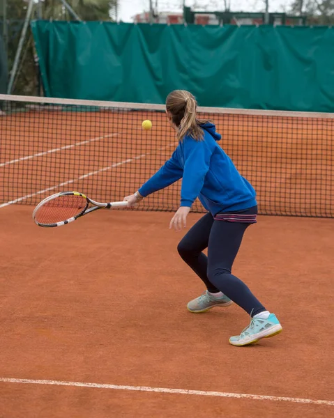 École de tennis en plein air — Photo