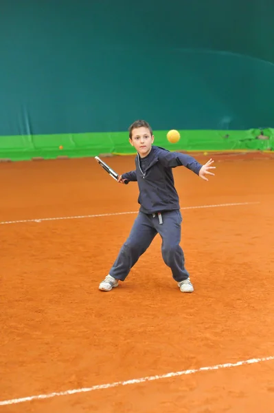 Tennis school indoor — Stock Photo, Image