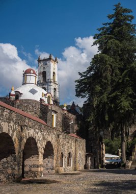 Hacienda 'nın antik mimarisi Santa Maria Regla, Meksika, seyahat kavramı
