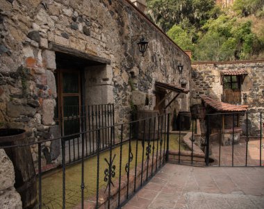 Hacienda 'nın antik mimarisi Santa Maria Regla, Meksika, seyahat kavramı