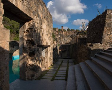 Hacienda 'nın antik mimarisi Santa Maria Regla, Meksika, seyahat kavramı