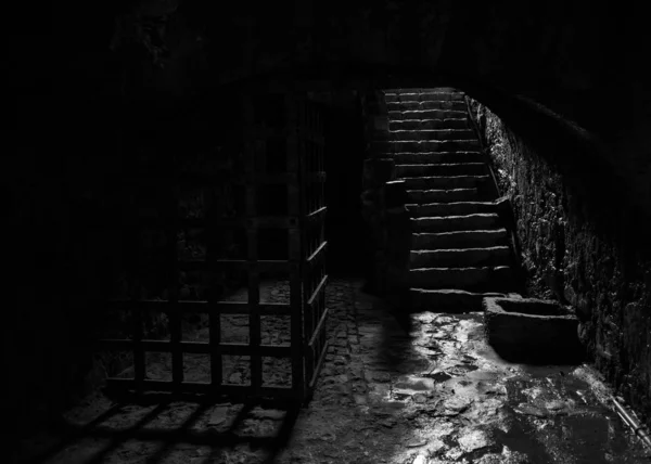 Monocromo Interior Hacienda Santa Maria Regla Antiguo Lugar México —  Fotos de Stock