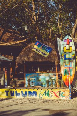 Tulum, Quintana Roo Mexico, 21 Mayıs 2017 Tulum 'daki turistler için macera mekanı.