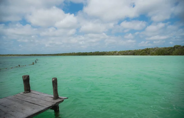Laguna Kaan Luum Caracteriza Por Color Único Del Agua —  Fotos de Stock