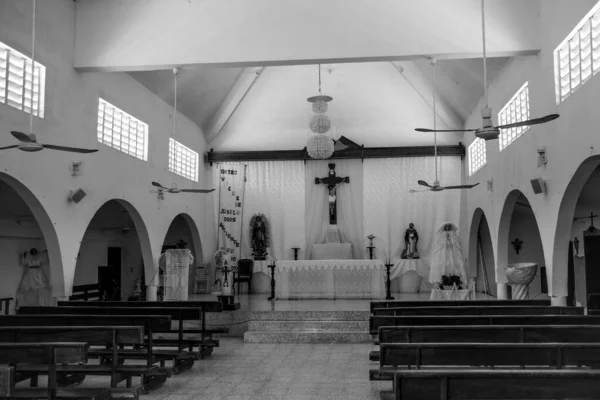 Holbox Quintana Roo Mexique Juin 2017 Église San Tadeo Importante — Photo