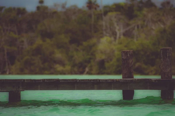 Laguna Kaan Luum Χαρακτηρίζεται Από Ένα Μοναδικό Χρώμα Του Νερού — Φωτογραφία Αρχείου