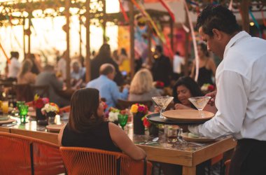 Los Cabos, Meksika - Ekim 2019 Restoran İyi hizmet kavramı