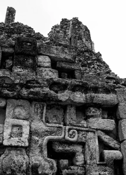 Maya Glyphs Becan Archaeological Ruins — Stock Photo, Image