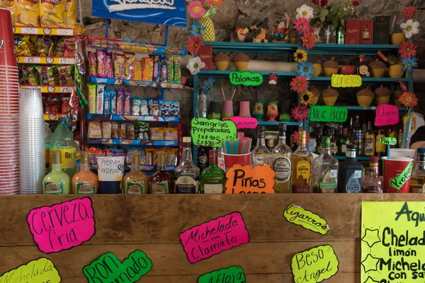 Hidalgo México Jun 2018 Cantarito Jarritos Locos Una Bebida Jugosa — Foto de Stock