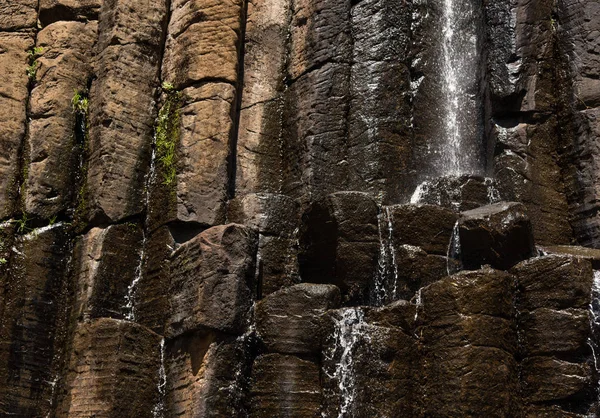 Columnar Joints Basalt Rock Huasca Ocampo Mexican State Hidalgo Ravine — Stock Photo, Image