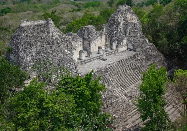 Becan Campeche Mexico 2011年4月16日考古学家在该地点命名为Becan 他们重新发现了该地点 意思是 由水形成的峡谷或峡谷 — 图库照片