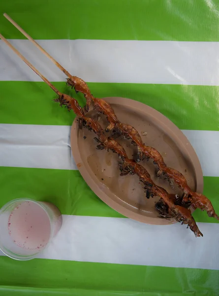 Tasty Food Shrimps Background Close — ストック写真