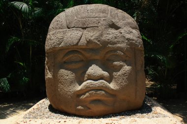 Colossal Head, Olmec Mexican Culture clipart