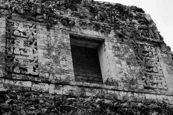 Rio Bec Styl Architektoniczny Ruin Majów Stanowisko Archeologiczne Chicanna Campeche — Zdjęcie stockowe
