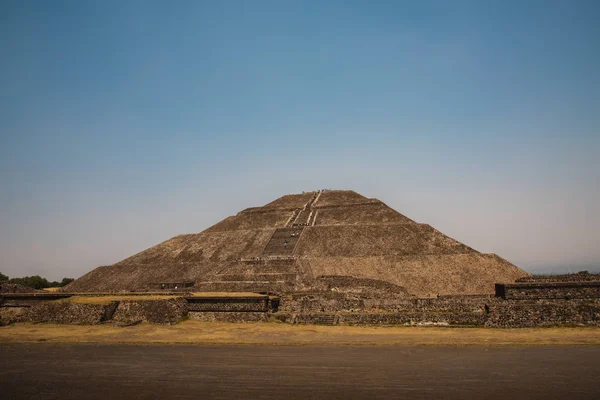 Teotihuacan Archeologické Mexické Stránky Viewpyramida Slunce Největší Budova Teotihuacan Jeden — Stock fotografie