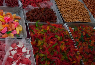 Meksika Coloful Şekerleri, baharatlı. 