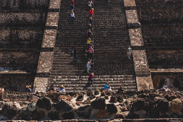 Teotihuacan Jest Najczęściej Odwiedzanym Stanowiskiem Archeologicznym Meksyku Miejscu Wielu Najbardziej — Zdjęcie stockowe