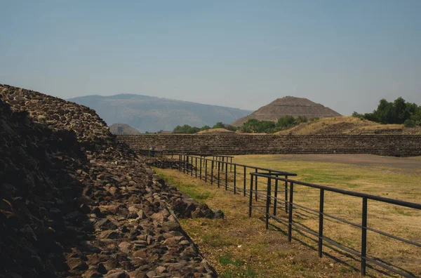 Teotihuacan Prehiszpańskie Stanowisko Archeologiczne Meksyk — Zdjęcie stockowe