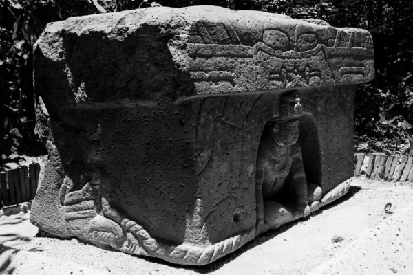 Αρχαία Βωμός Ολμέκ Μεξικάνικος Πολιτισμός — Φωτογραφία Αρχείου