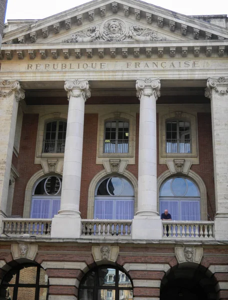 Toulouse Frankrike Mar 2011 Stad Med Unik Arkitektur Rosa Terrakotta — Stockfoto