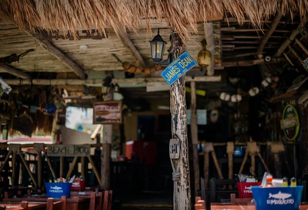 Puerto Morelos Riviéra Maya Mexikó Eredeti Tengerparti Halászfalu Most Egy — Stock Fotó