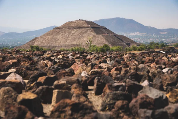 Teotihuacan Sítio Arqueológico Mais Visitado México Local Muitas Das Pirâmides — Fotografia de Stock