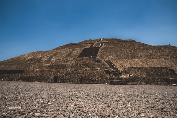 Μεξικάνικα Ερείπια Teotihuacan Πυραμίδες — Φωτογραφία Αρχείου