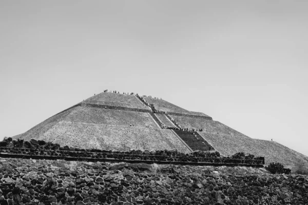 Teotihuacan Archeologiczny Widok Meksyku Piramida Słońca Jest Największym Budynkiem Teotihuacan — Zdjęcie stockowe