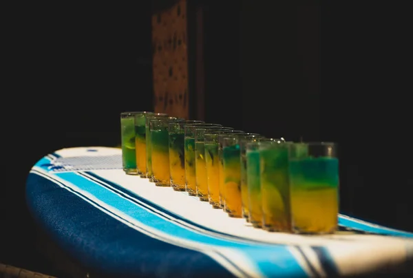 Cold Fresh Beach Cocktails Alcoholic Drinks — 스톡 사진