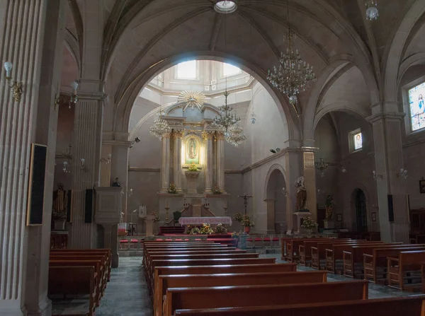 Interiör Kyrka San Juan Los Lagos Mexikanska Staden — Stockfoto