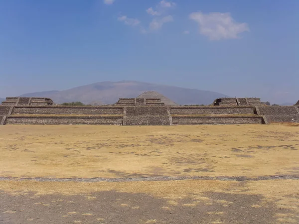 테오티와칸 멕시코 2019 테오티와칸은 멕시코에서 방문객 유적지이며 구조적으로 메소아메리카 피라미드 — 스톡 사진