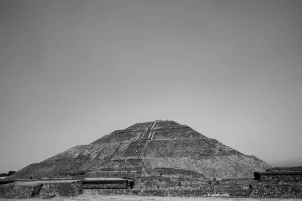 Teotihuacan Sito Archeologico Messicano Visualizzala Piramide Del Sole Più Grande — Foto Stock