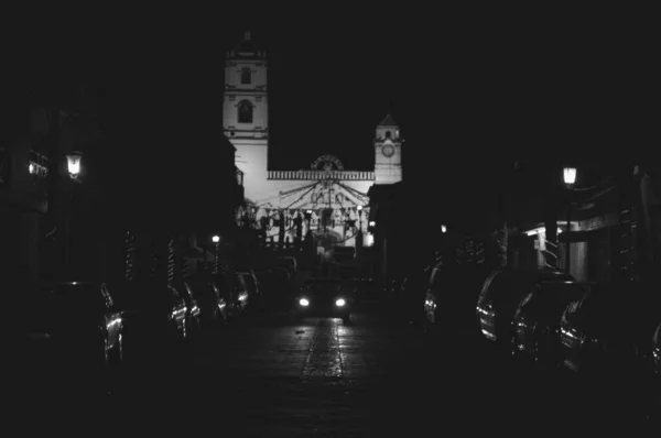 Centro Histórico Ixtapan Sal Cidade Mexicana Cena Noite — Fotografia de Stock