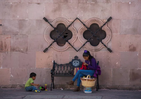 Фетаро Мексика Центре Города Можно Встретить Много Аборигенов Традиционной Одежде — стоковое фото