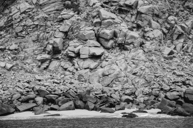 Los Cabos, Meksika, Pasifik Okyanusu 'ndaki kaya oluşumlarını kapatın.