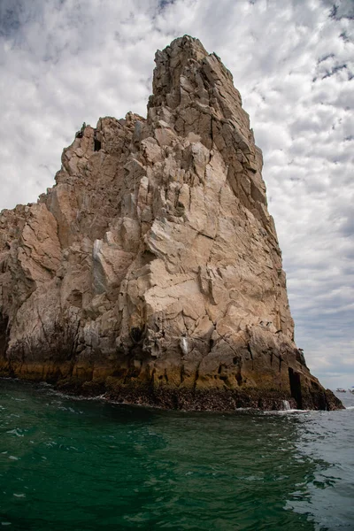 Paisagem Natural Vista Grandes Formações Rochosas Mar Oceano Los Cabos — Fotografia de Stock